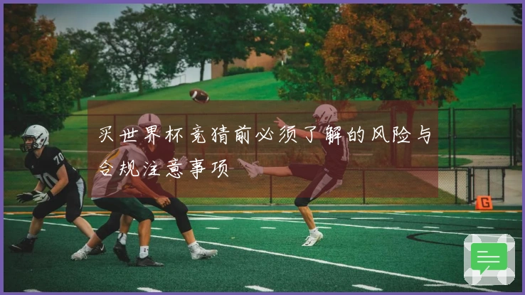 买世界杯竞猜前必须了解的风险与合规注意事项